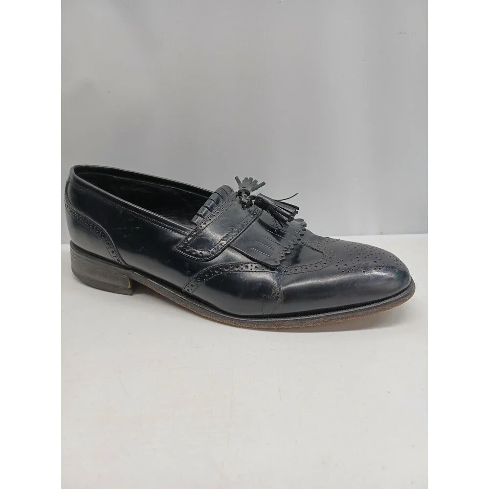 Florsheim Imperial Mens Dress Shoes Wingtip Kiltie Tassel Loafers Black 12M
